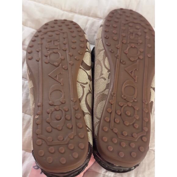 Coach Fortunata loafers brown gold hardware sz 8 - Picture 5 of 7